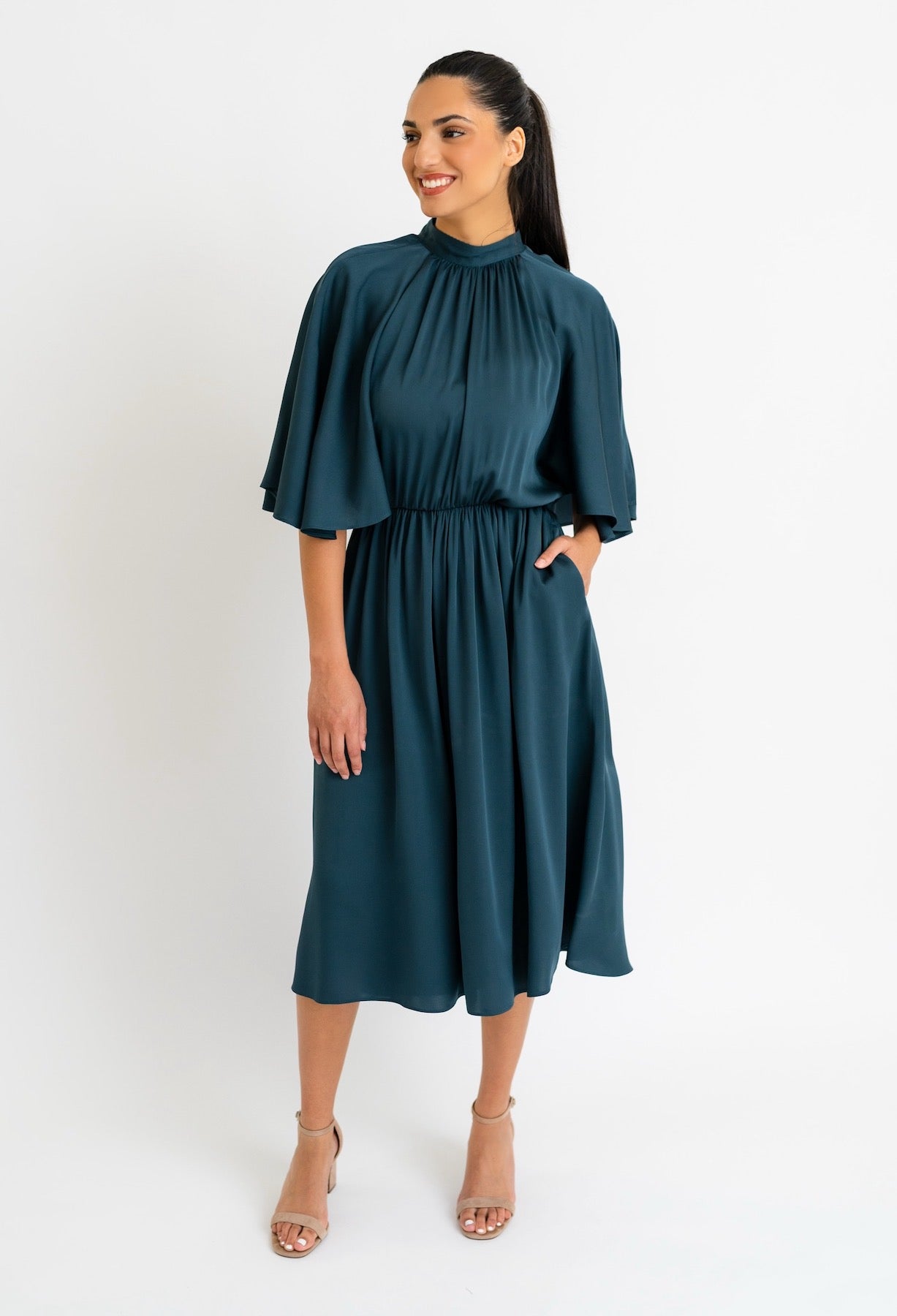 marilyn green dress Marilyn Green Cross Back Evening Maxi Dress S