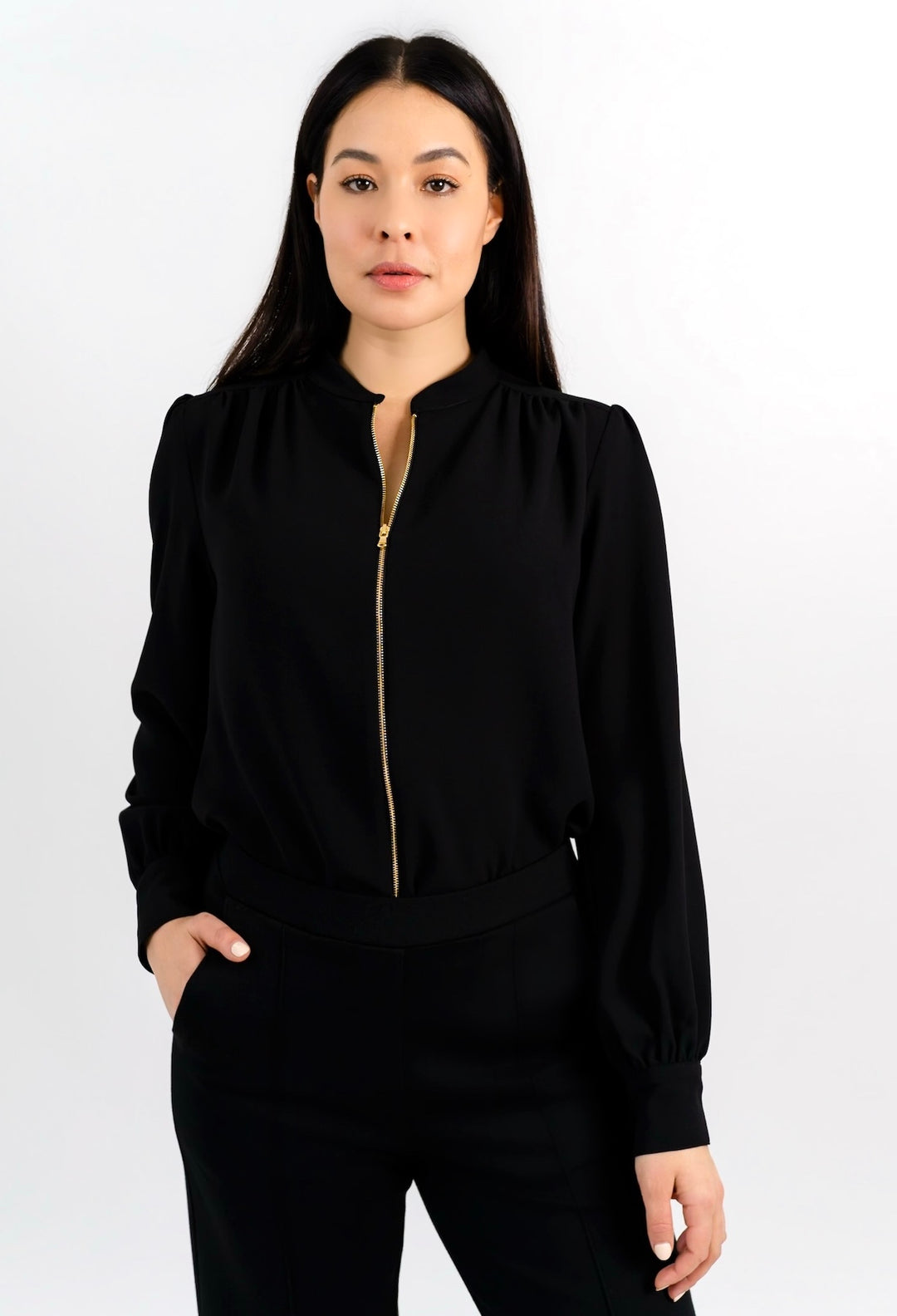 SOJOURNER ZIP BLOUSE