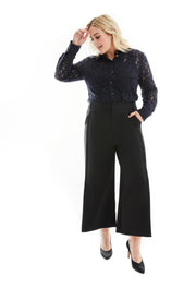 HARPER WIDE LEG HIGH WAISTED WORKLEISURE PLUS SIZE PANT