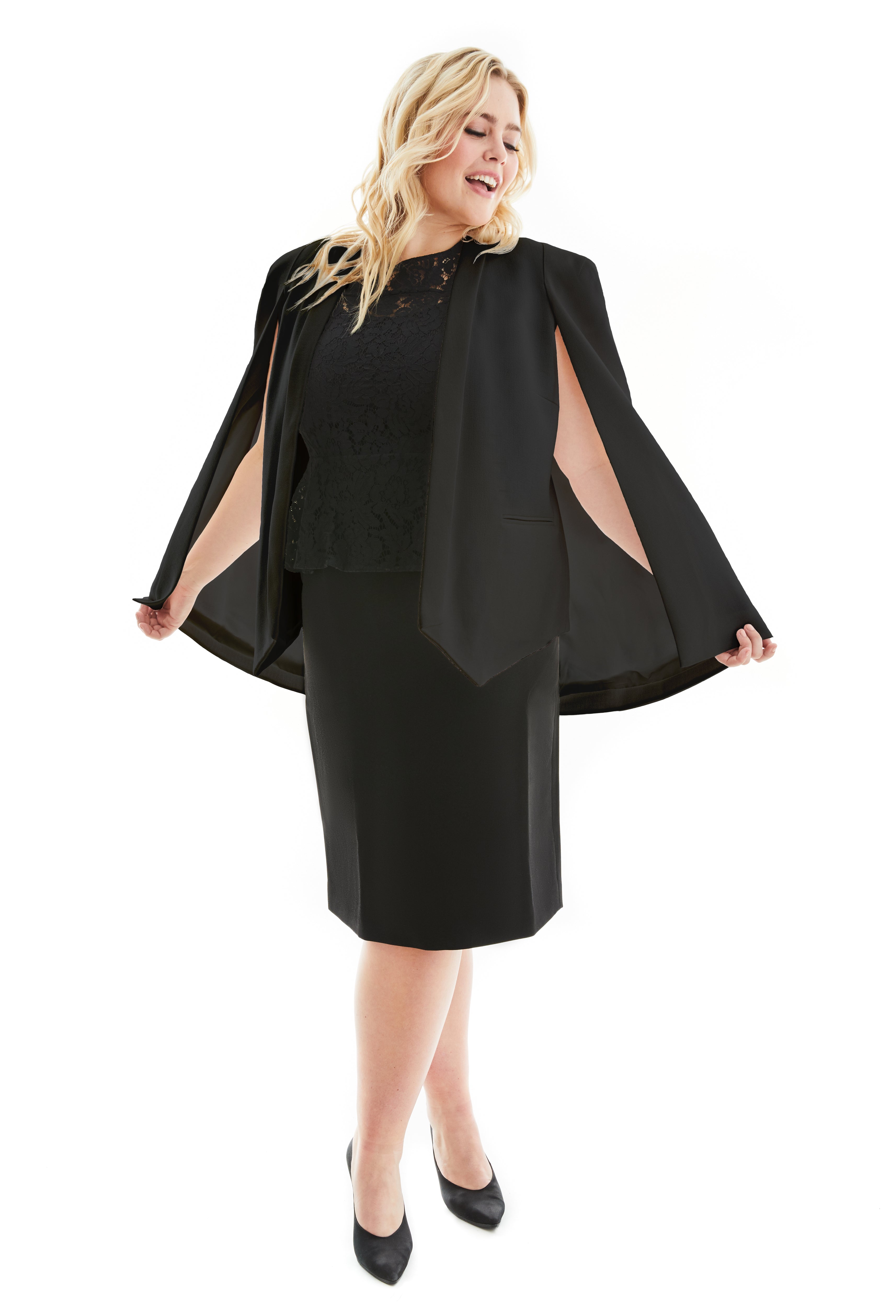 Cape blazer plus size uk store